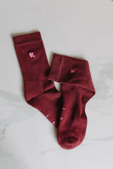 Lukkily x Atelier Rive Socks Burgundy