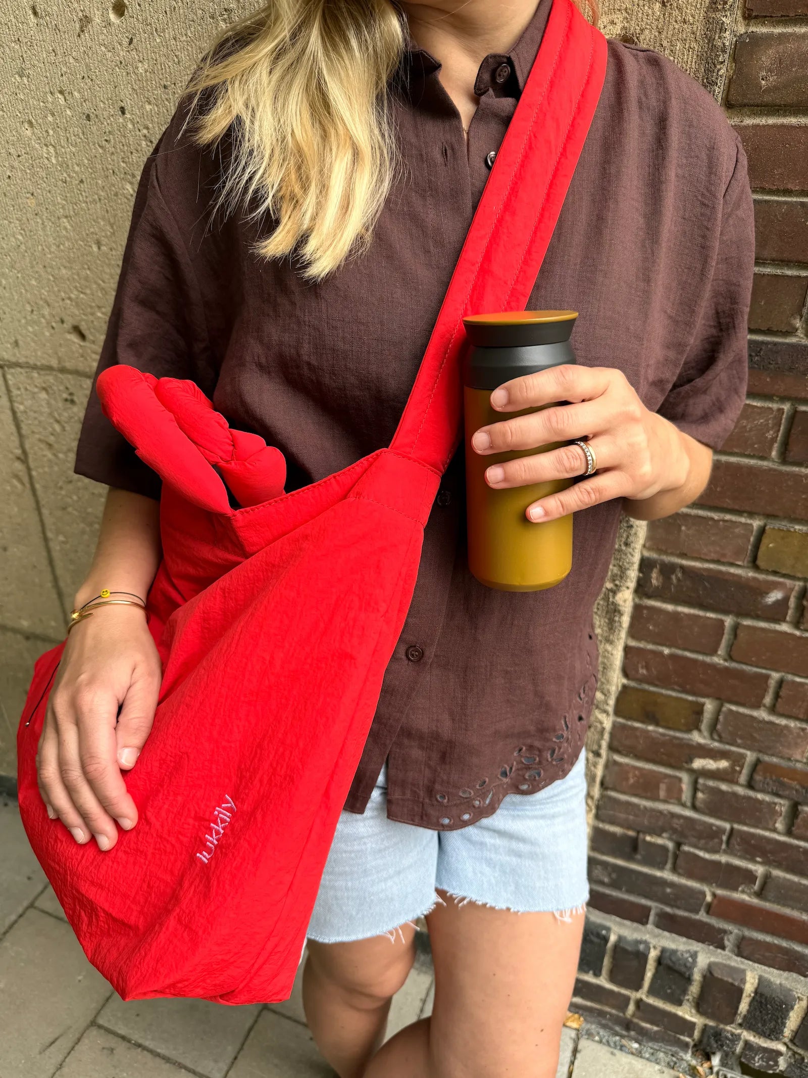 Tote Bag #1 Bright Red Nylon