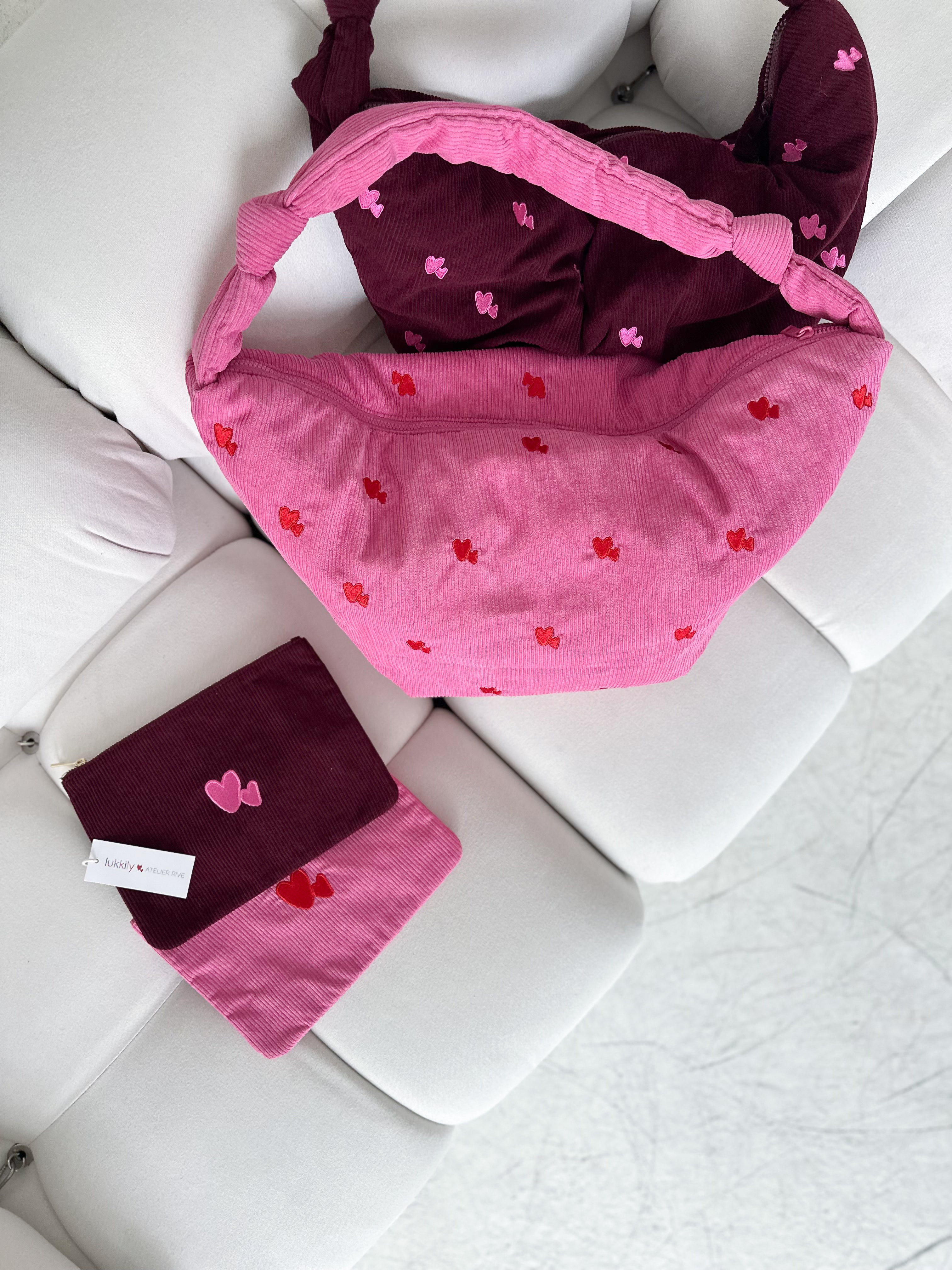 Lukkily x Atelier Rive Bag #1 Burgundy Hearts