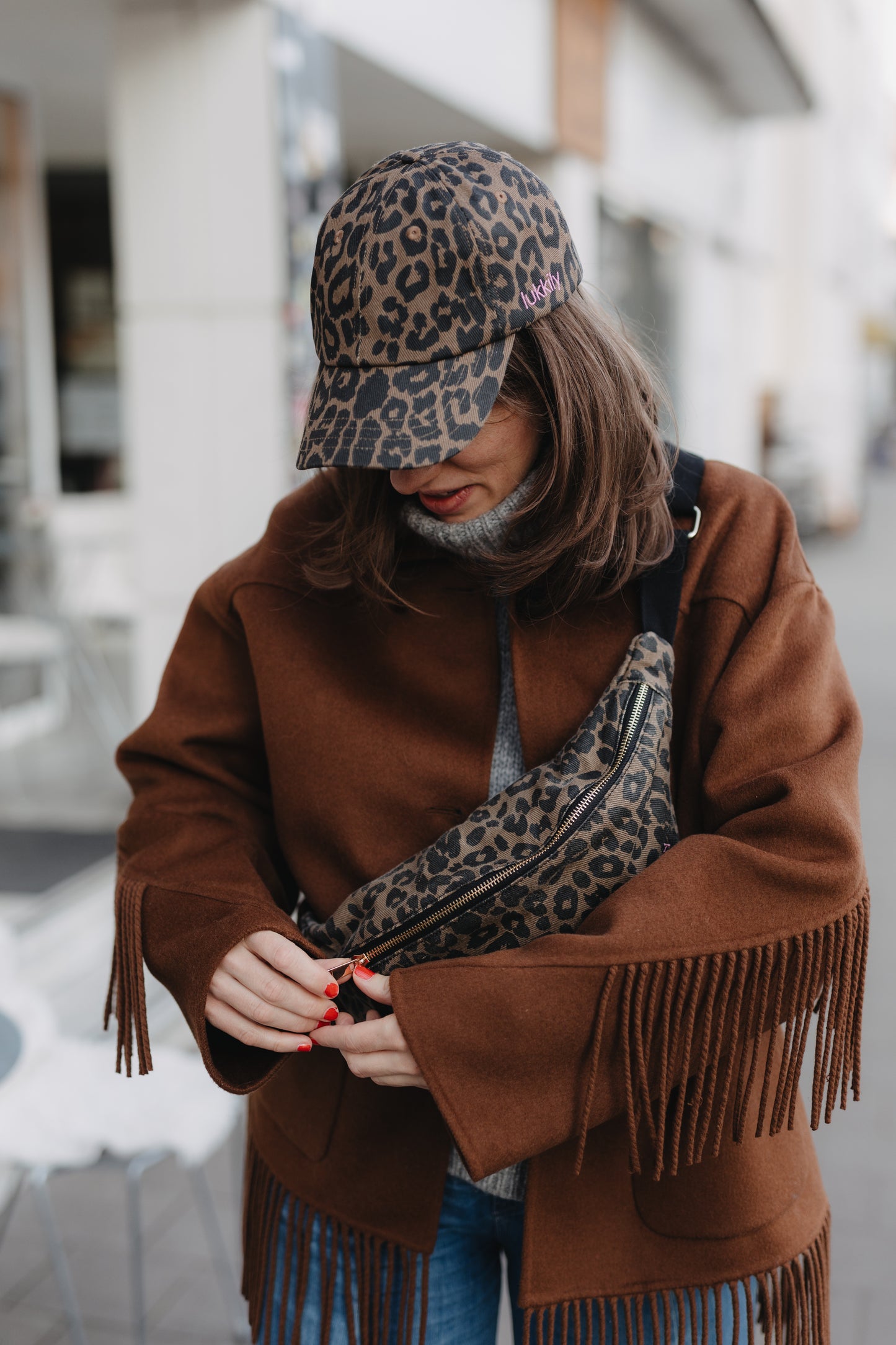 Belt Bag Big Canvas leo light brown