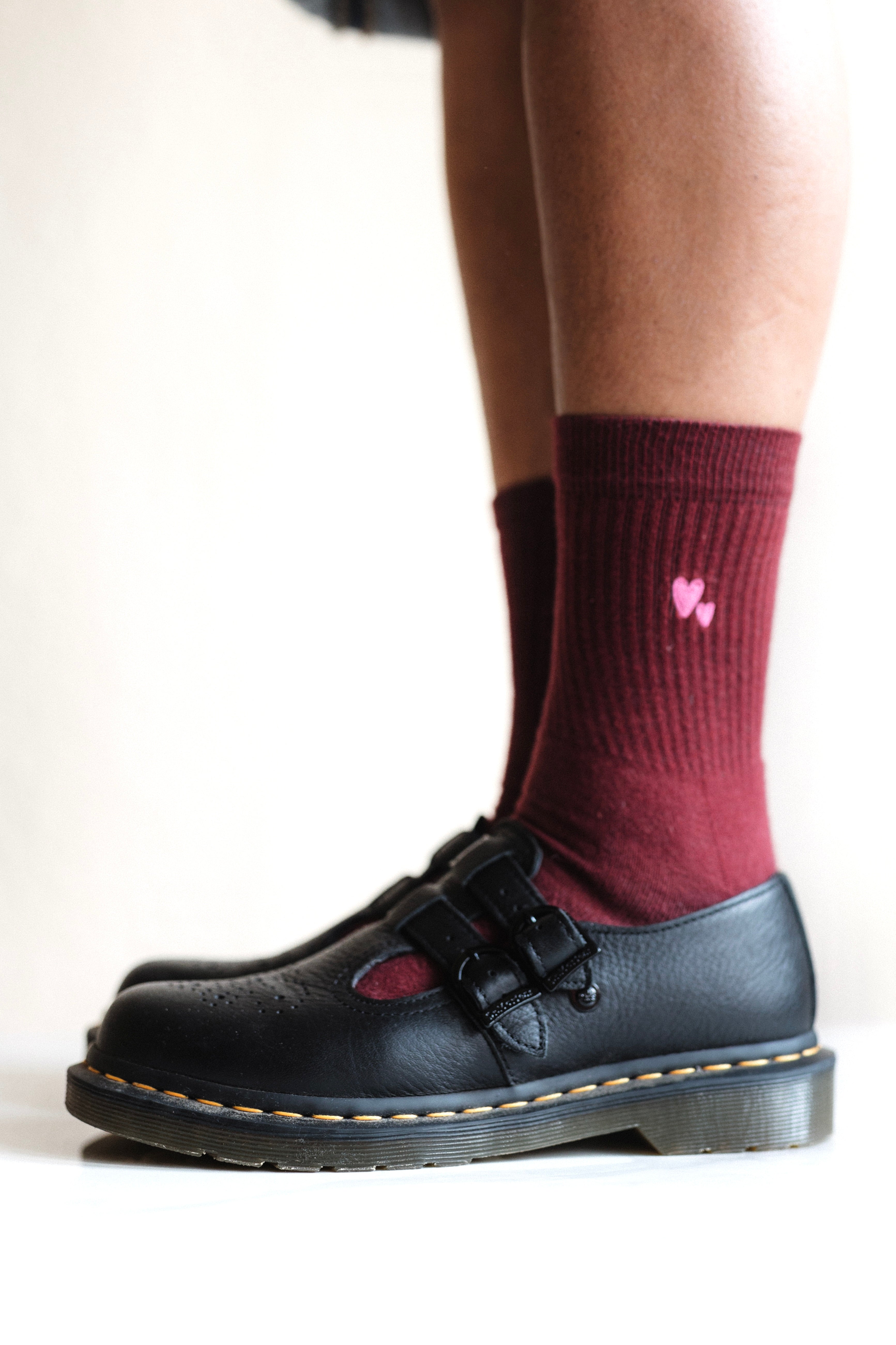 Lukkily x Atelier Rive Socks Burgundy Adult