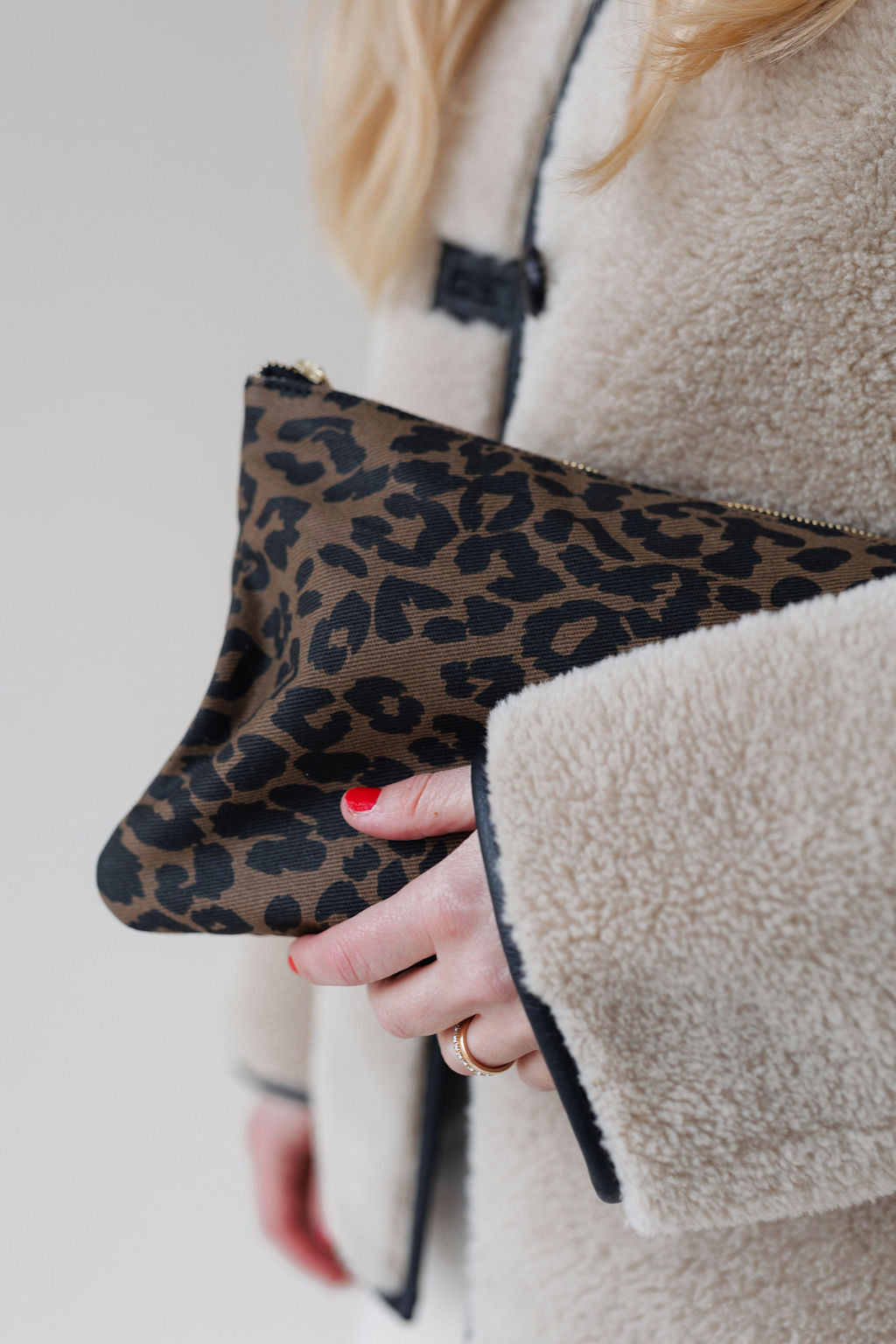 Pouch Maxi Canvas Leo light brown