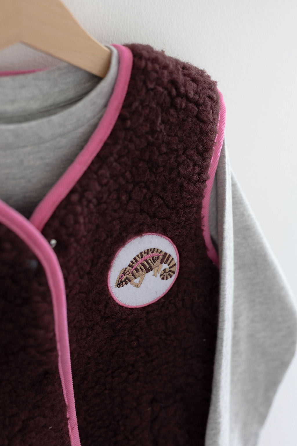 Wollweste Burgundy Kids M/L
