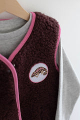 Wollweste Burgundy Kids M/L