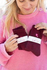 Lukkily x Atelier Rive Kids Socks Burgundy Mini