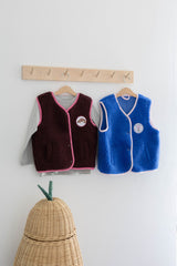 Wollweste Burgundy Kids M/L