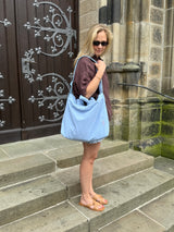 Tote Bag #1 Light Blue Nylon