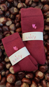 Lukkily x Atelier Rive Socks Burgundy