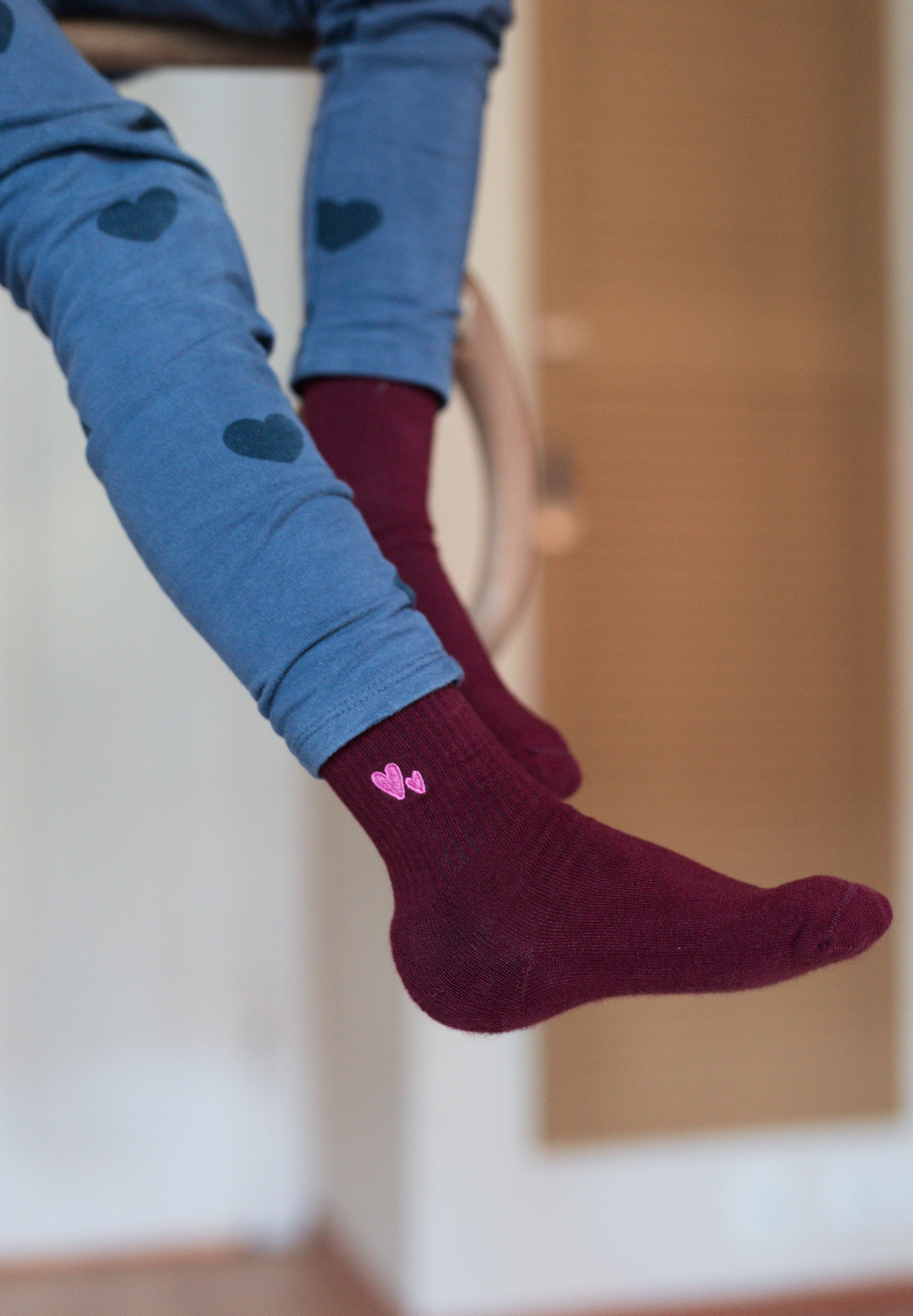 Lukkily x Atelier Rive Kids Socks Burgundy Mini