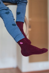 Lukkily x Atelier Rive Kids Socks Burgundy Mini