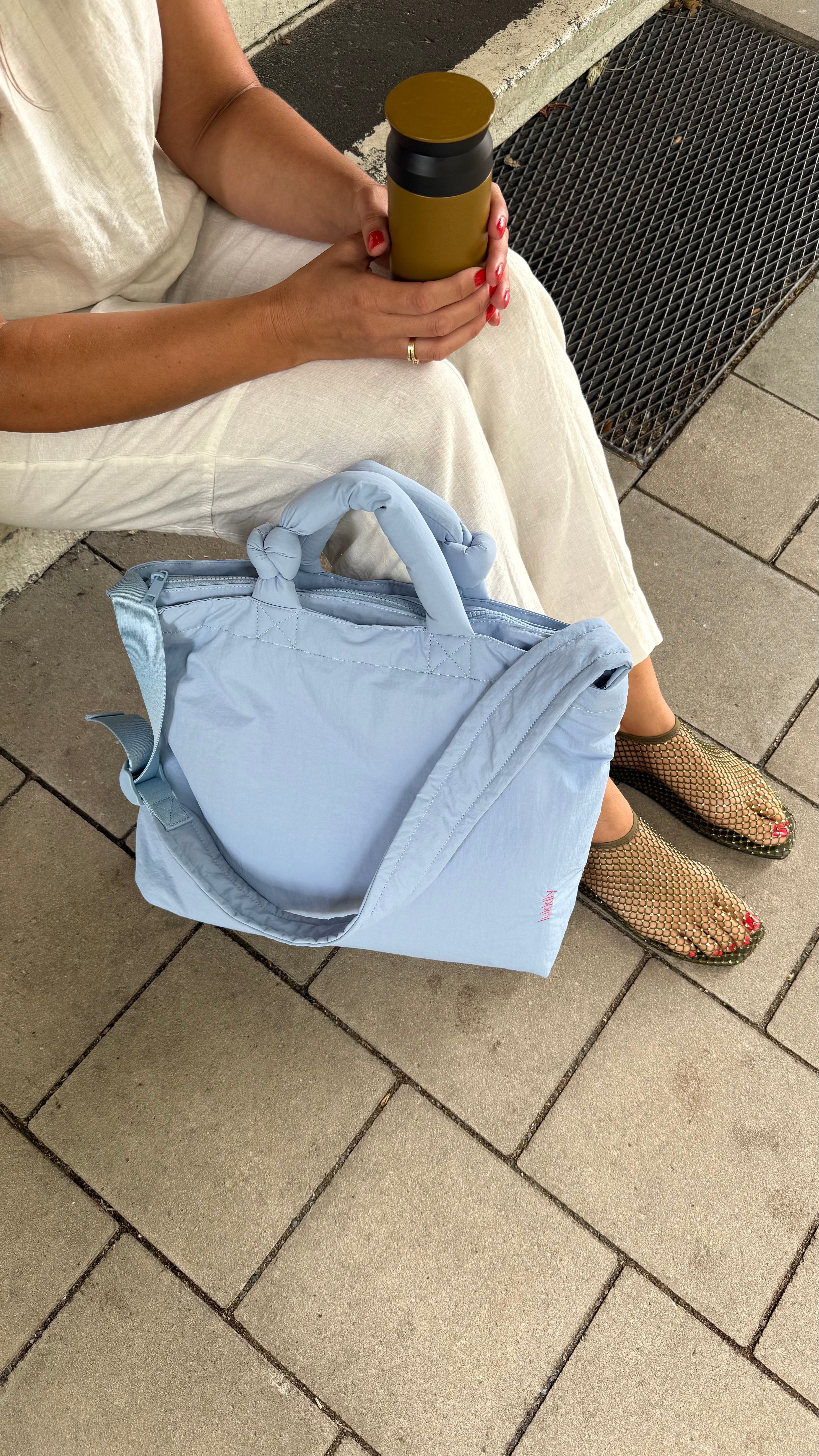 Tote Bag #1 Light Blue Nylon