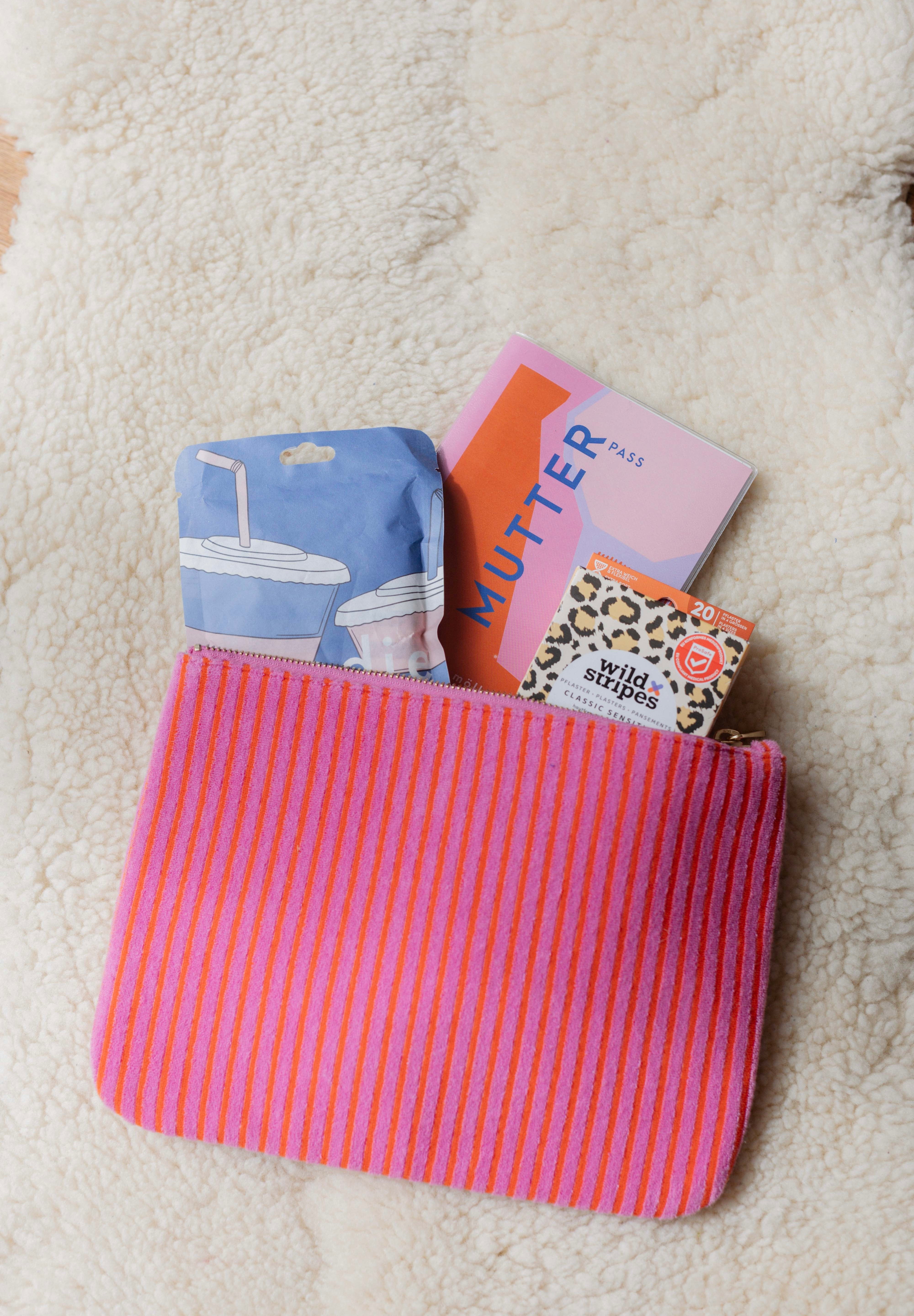 Pouch Maxi Terry pink/orange