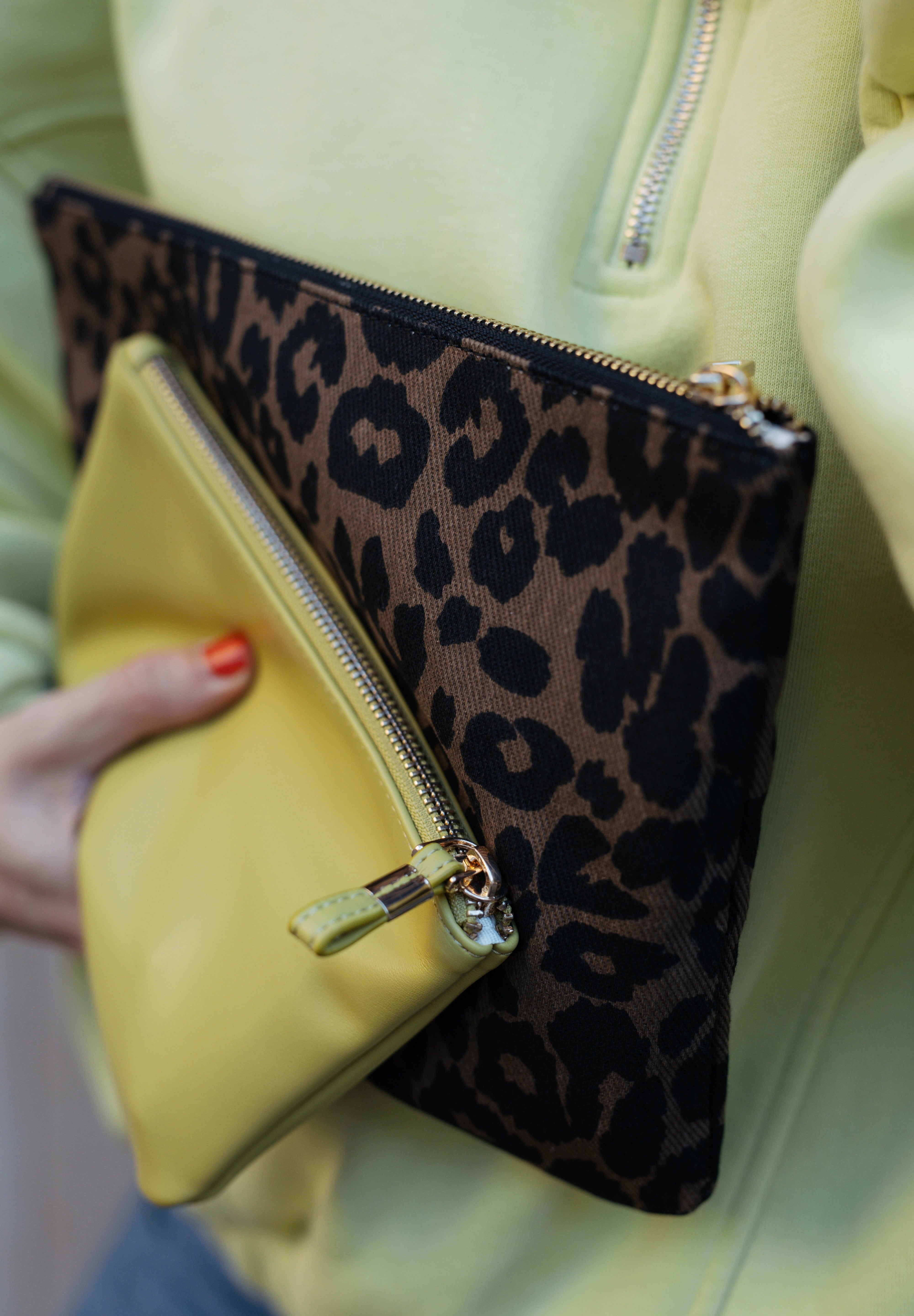 Pouch Maxi Canvas Leo light brown