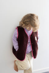 Wollweste Burgundy Kids M/L