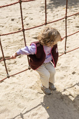 Wollweste Burgundy Kids M/L
