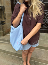 Tote Bag #1 Light Blue Nylon
