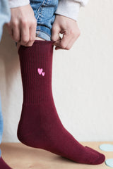 Lukkily x Atelier Rive Kids Socks Burgundy Mini