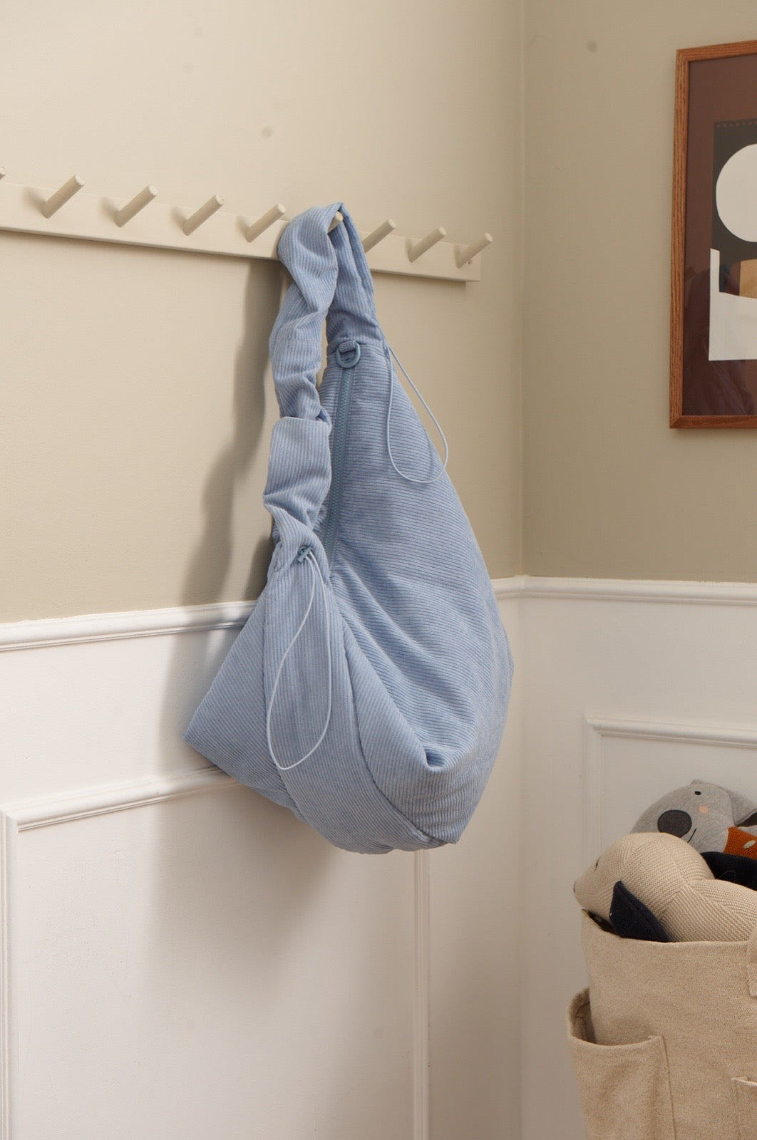 Lukkily Ruffle Bag Cord Light Blue 