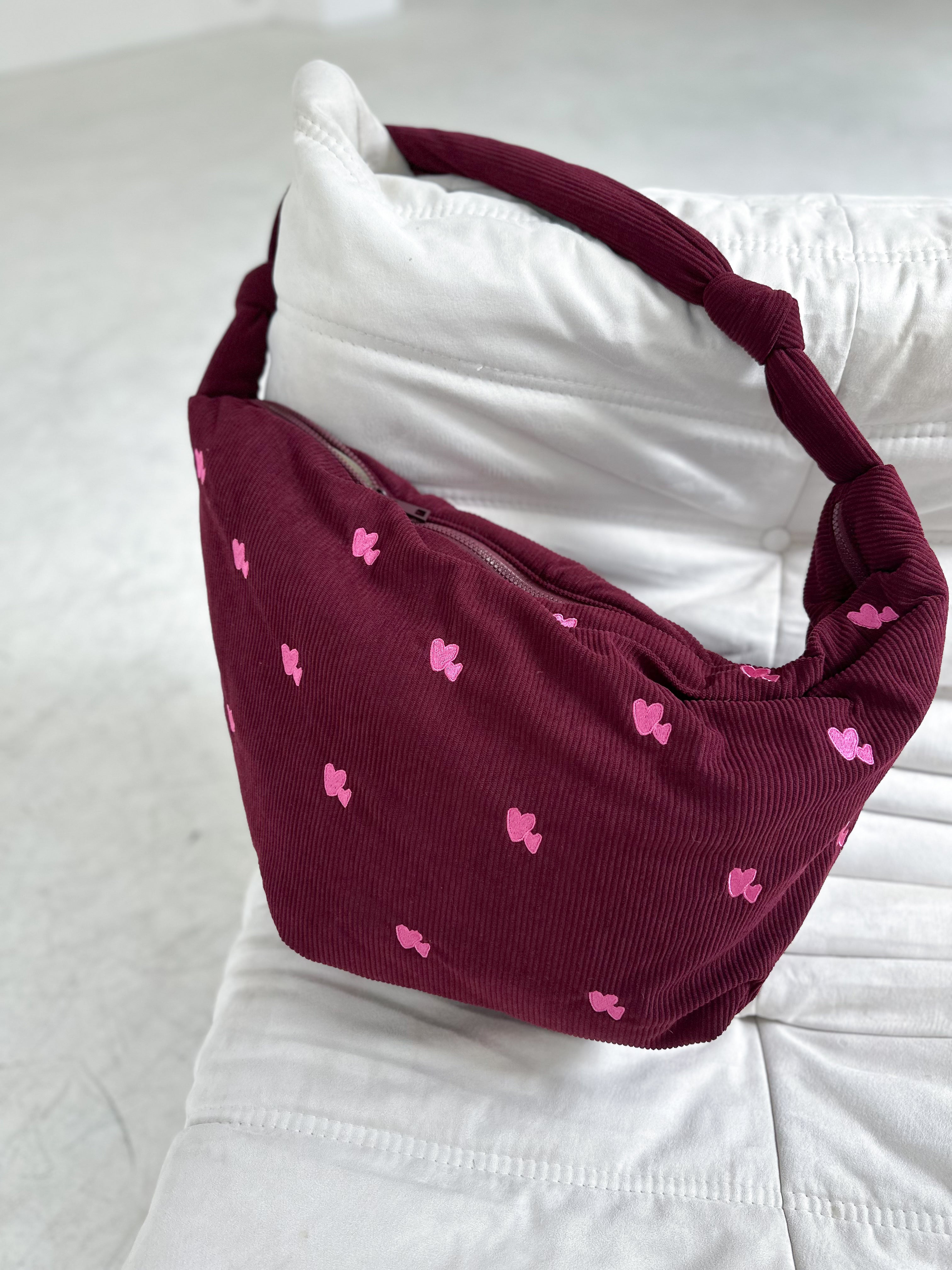 Lukkily x Atelier Rive Bag #1 Burgundy Hearts