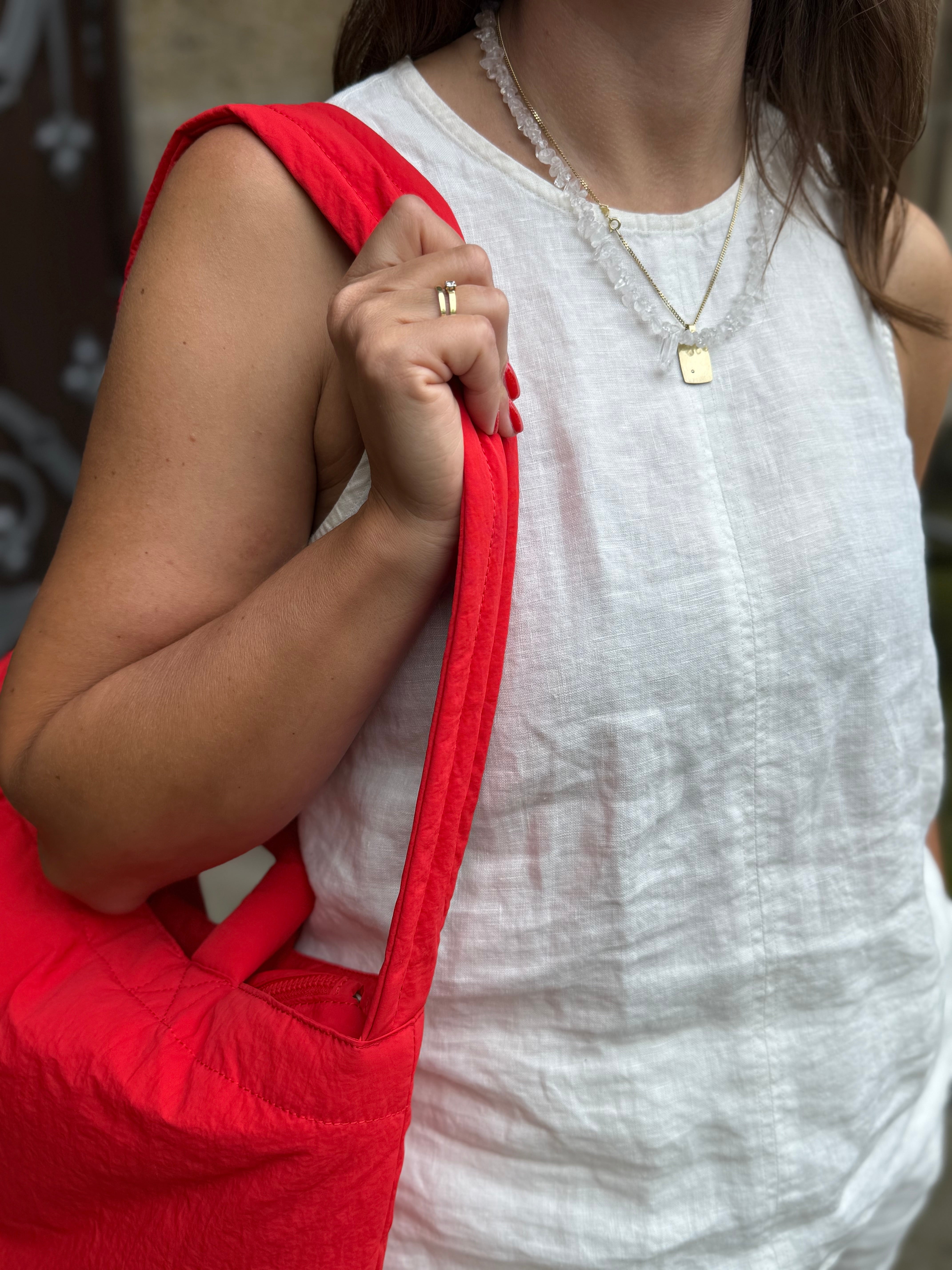 Tote Bag #1 Bright Red Nylon
