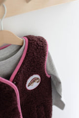 Wollweste Burgundy Kids M/L