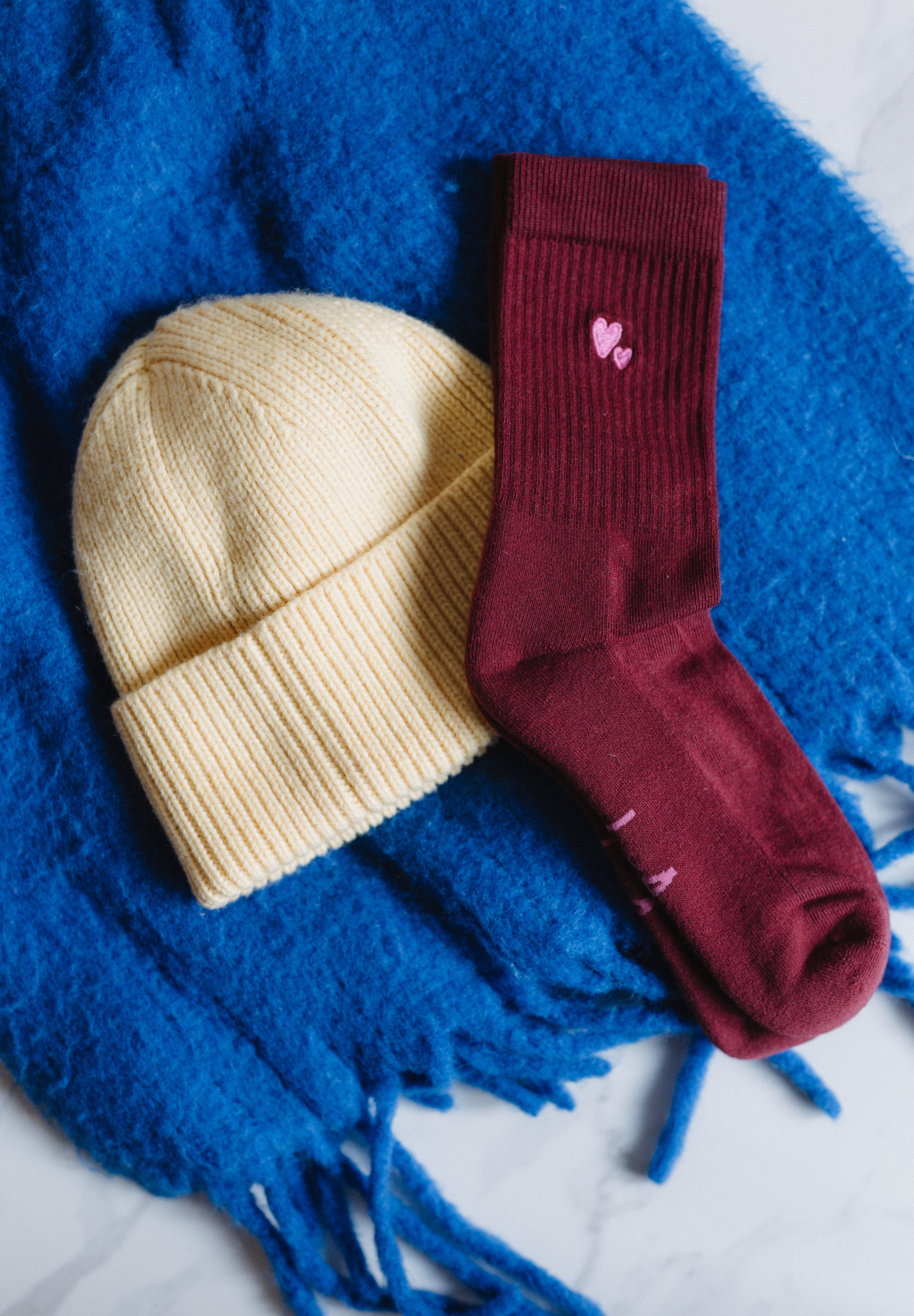 Lukkily x Atelier Rive Socks Burgundy Adult