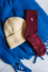 Lukkily x Atelier Rive Socks Burgundy Adult