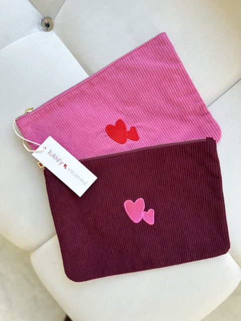 Lukkily x Atelier Rive Pouch Burgundy Love