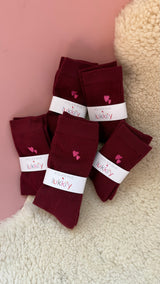 Lukkily x Atelier Rive Socks Burgundy