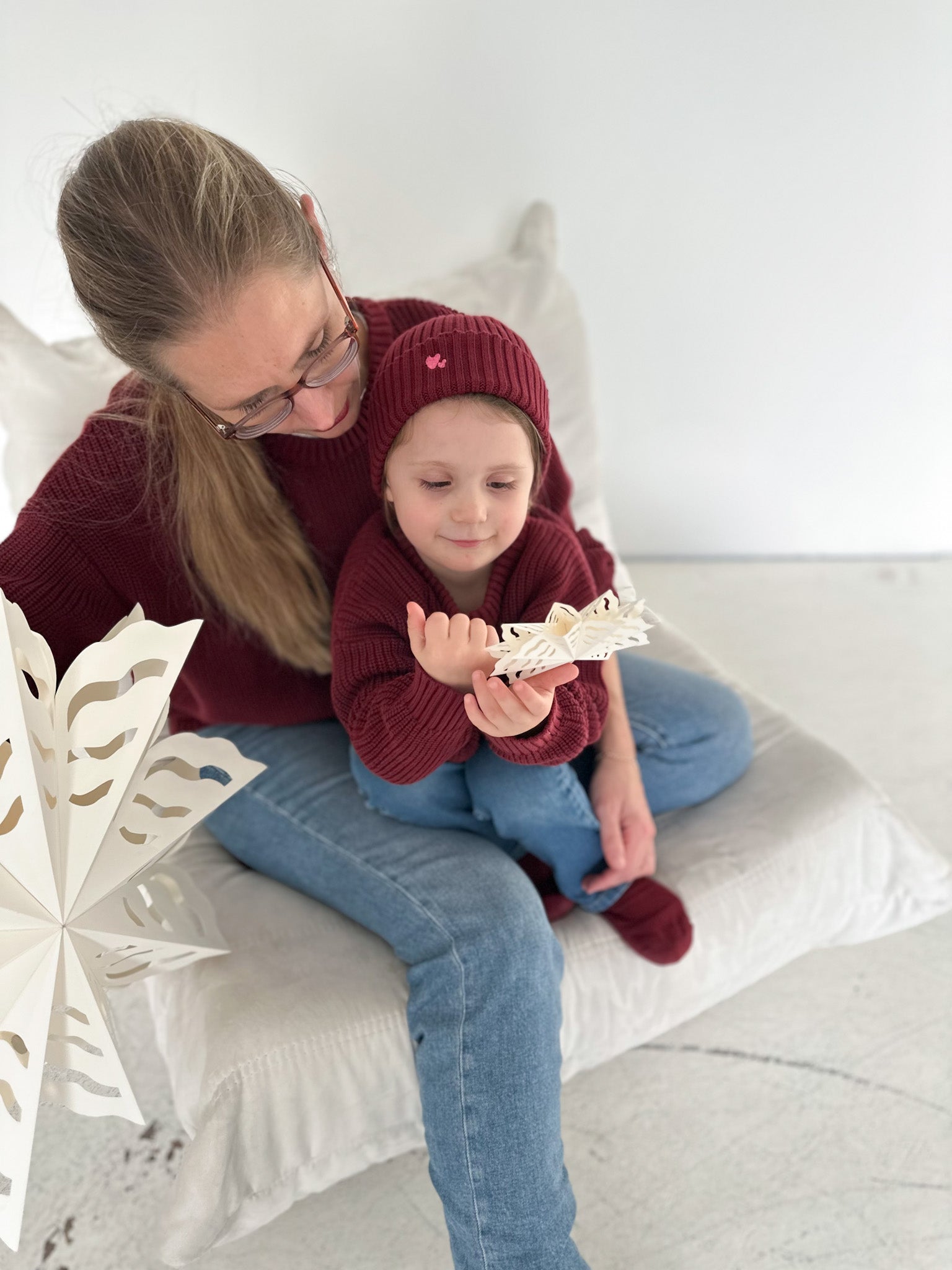Lukkily x Atelier Rive Beanie Burgundy Kids