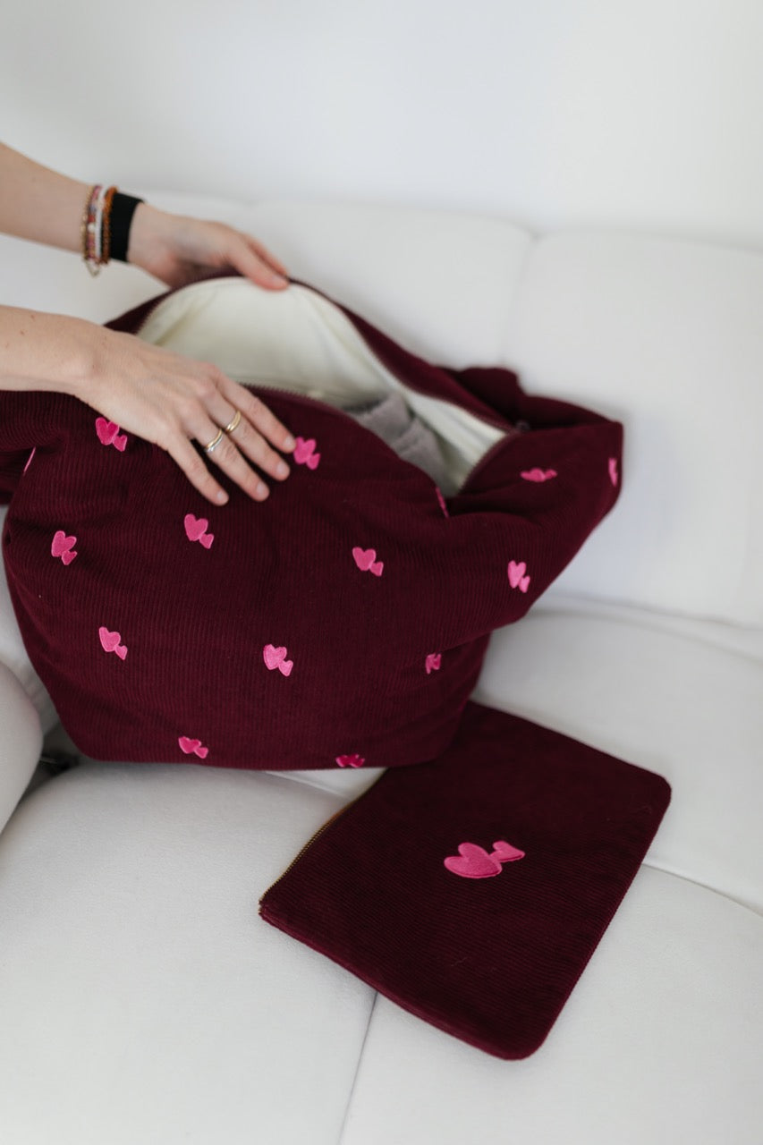 Lukkily x Atelier Rive Pouch Burgundy Love