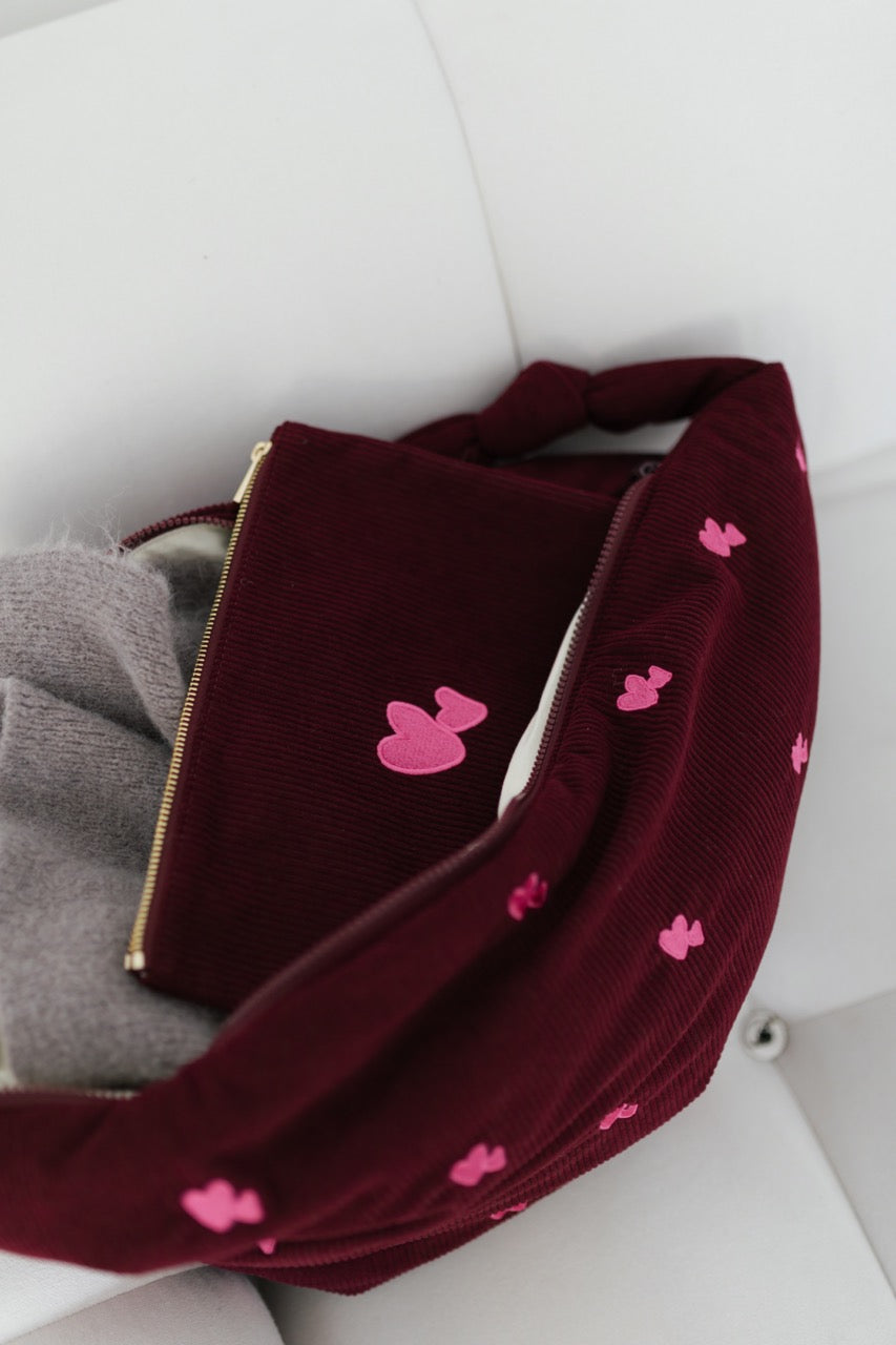 Lukkily x Atelier Rive Pouch Burgundy Love